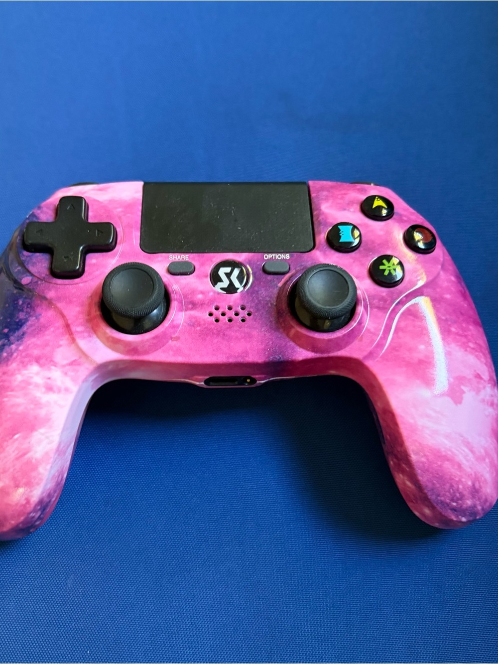 Gaming Custom Pink Wireless Controller - Pink Galaxy